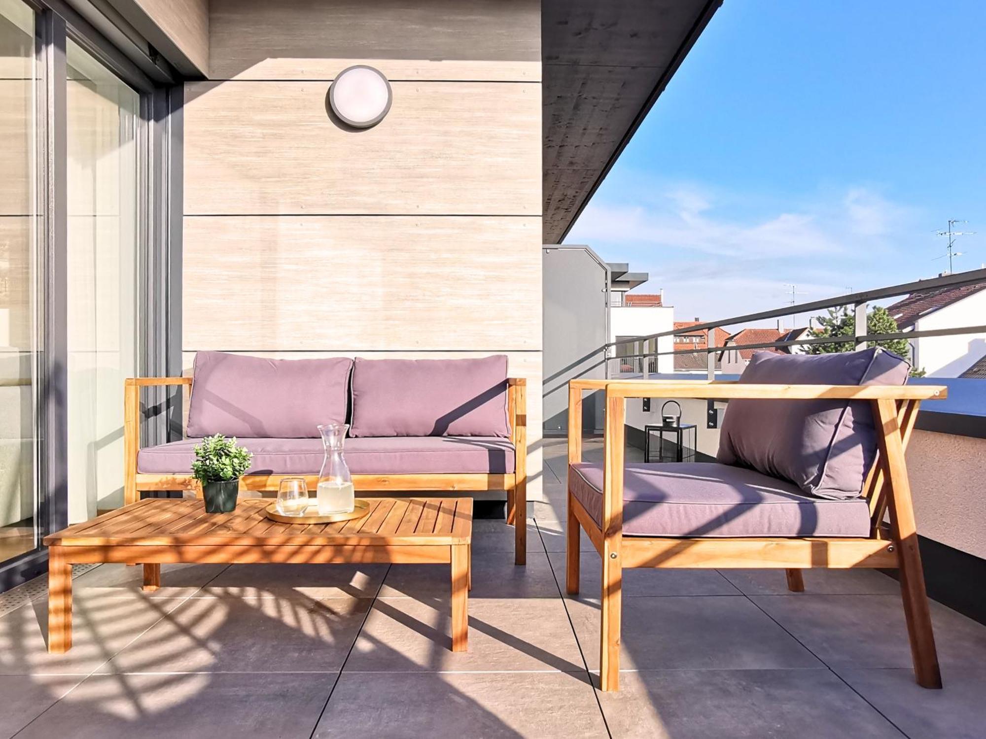 シュトラウビングFynbos Penthouse Deluxe, Balkon, Parkplatzアパートメント エクステリア 写真