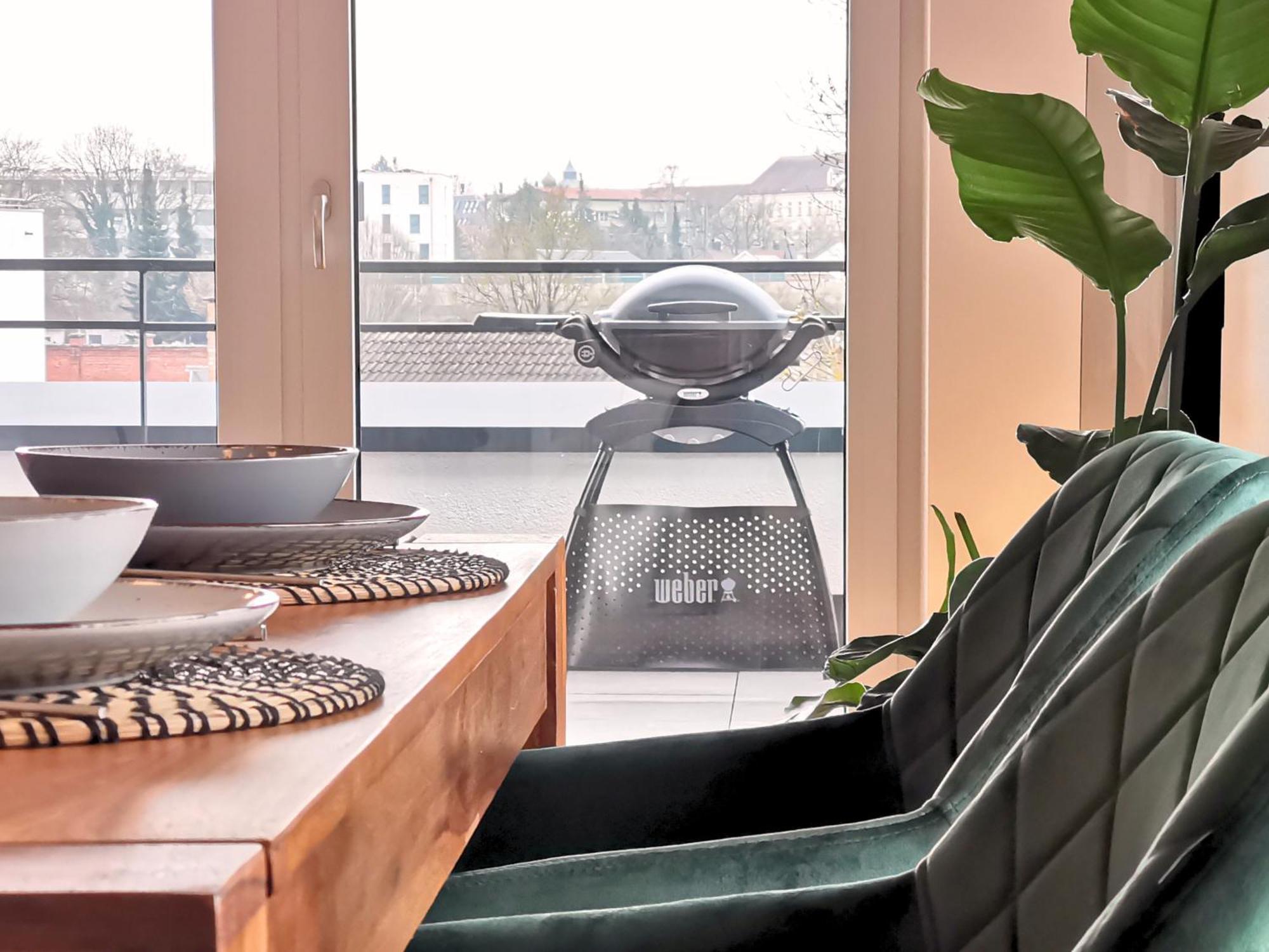 シュトラウビングFynbos Penthouse Deluxe, Balkon, Parkplatzアパートメント エクステリア 写真