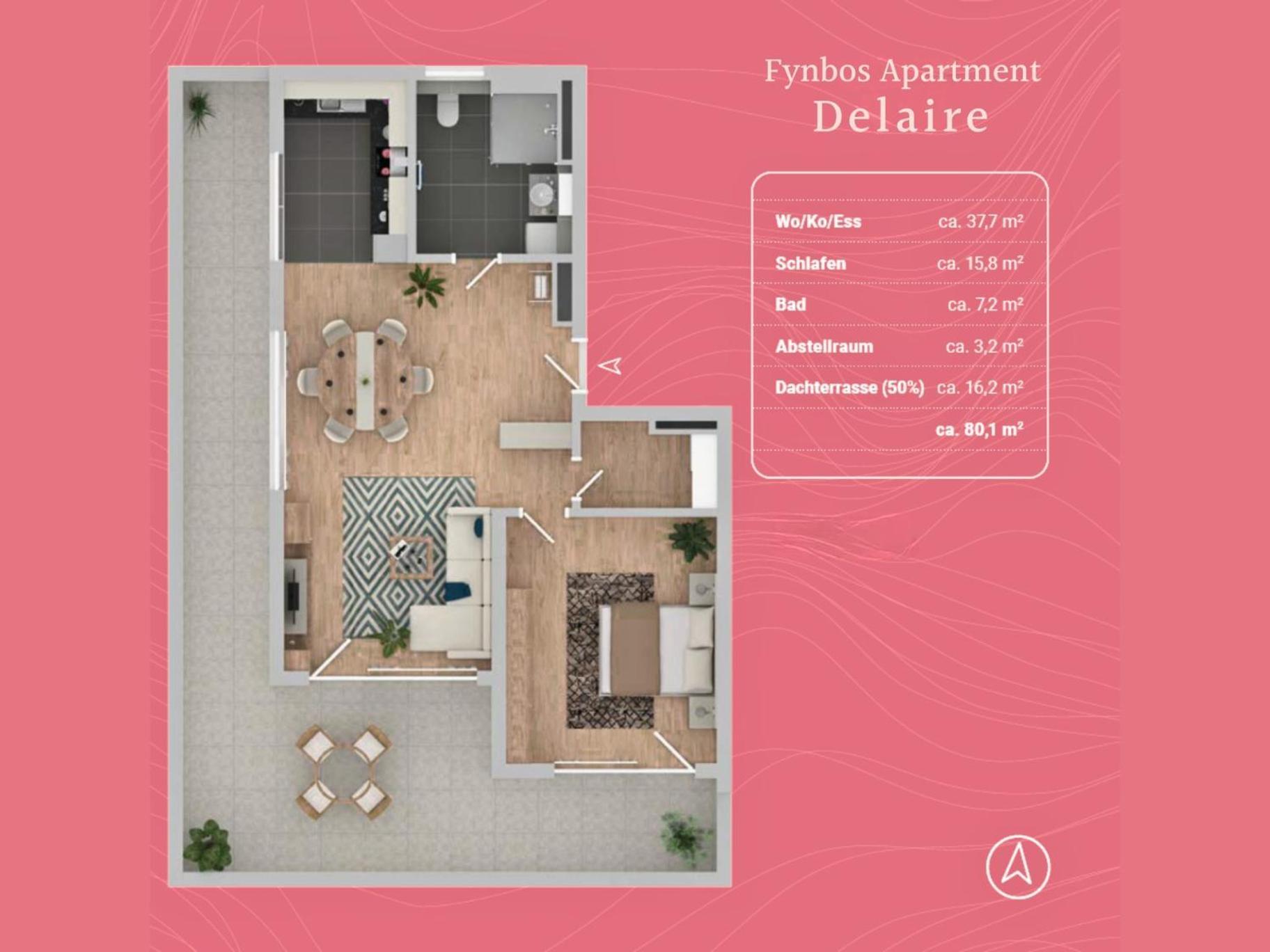 シュトラウビングFynbos Penthouse Deluxe, Balkon, Parkplatzアパートメント エクステリア 写真